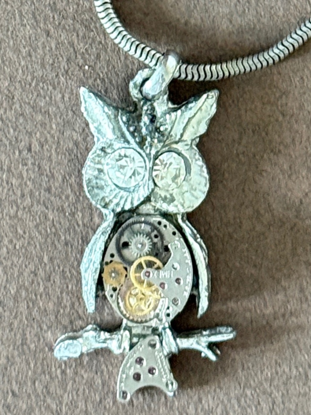 ARTISAN Steampunk Owl Pendant Necklace
